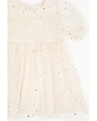 Yura Toddler Girls' Star Tulle Short Sleeve Dress