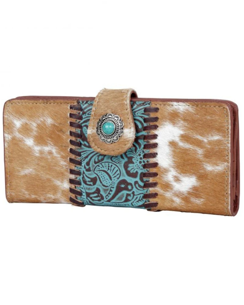 Myra Bag Women's Bleu Hair-On Wallet