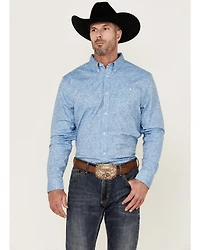 RANK 45® Men's Floater Paisley Print Long Sleeve Button-Down Western Shirt