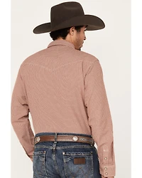 Blue Ranchwear Men's Plaid Print Long Sleeve Western Pearl Snap Shirt
