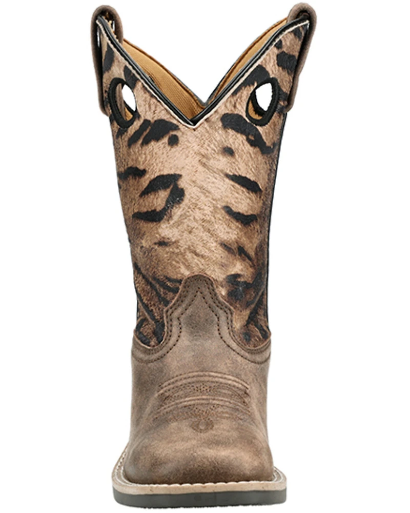 Smoky Mountain Little Girls' Safari Western Boots - Broad Square Toe
