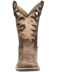 Smoky Mountain Little Girls' Safari Western Boots - Broad Square Toe