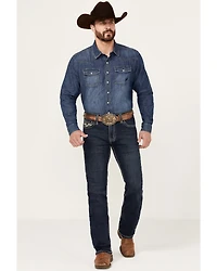 Rock & Roll Denim Men's Revolver Dark Vintage Wash Slim Straight Stretch Jeans