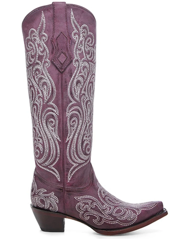 Corral Women's Glow the Dark Tall Western Boots - Snip Toe