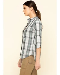 Carhartt Women's Twilight Relaxed 3/4 Sleeve Plaid Shirt