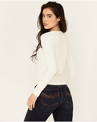 Idyllwind Women's Rib Knit Long Sleeve Button-Down Shirt
