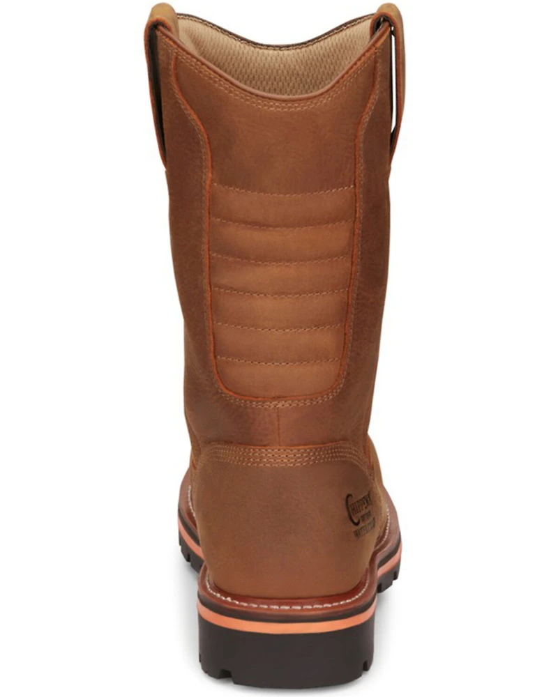 Chippewa Men's Thunderstruck Blonde Pull On Waterproof Soft Work Boots - Round Toe