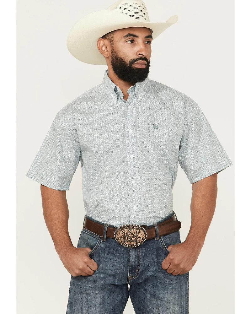 Cinch Men's Printed Short Sleeve Button-Down Western Shirt