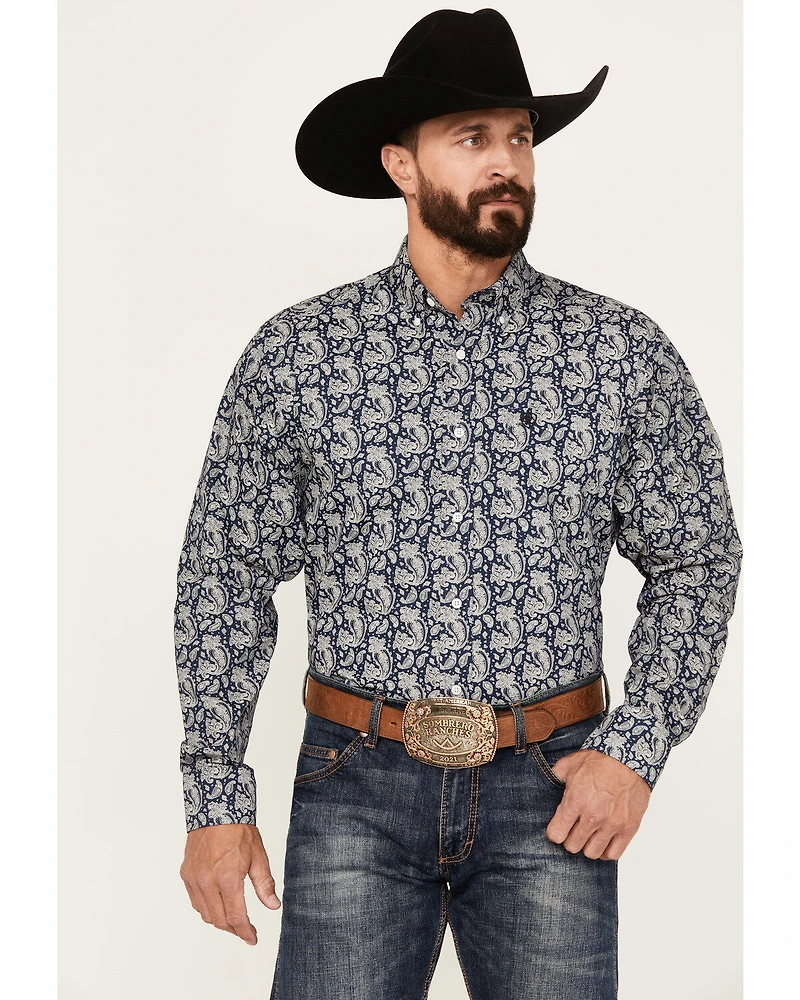 Ariat Men's Kohen Paisley Print Long Sleeve Button-Down Western Shirt