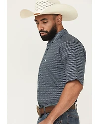 Ariat Men's Clark Geo Print Short Sleeve Button-Down Western Shirt