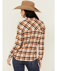 Idyllwind Women's Binkley Plaid Print Long Sleeve Pearl Snap Western Shirt