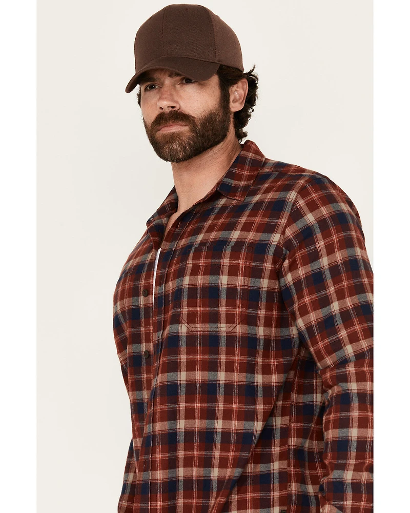 Brothers and Sons Men's Lane Plaid Print Long Sleeve Button-Down Western Shirt