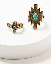 Shyanne Women's Summer Solstice Southwestern Charm Ring Set - 5 Piece