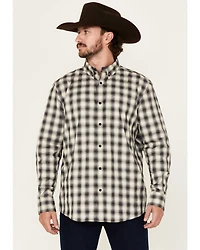 Cody James Men's Palamino Plaid Print Long Sleeve Button-Down Stretch Western Shirt