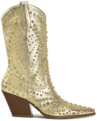 Azalea Wang Women's Appease Studded Booties - Snip Toe