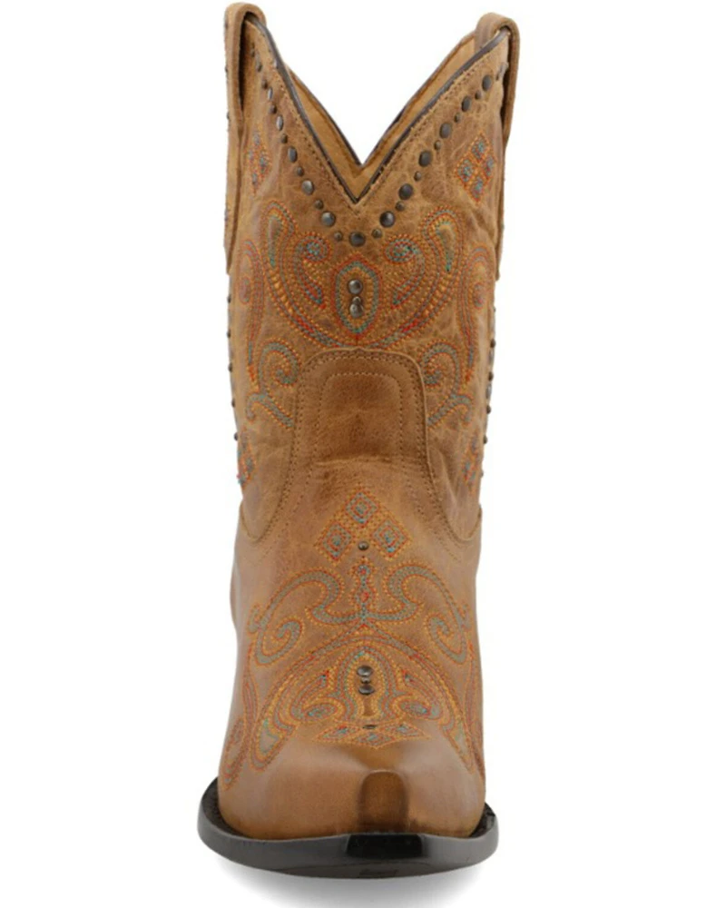 Black Star Women's CellSole Studded Leather Western Boots - Snip Toe