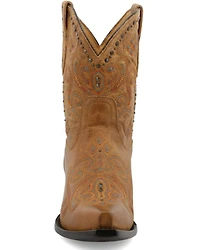 Black Star Women's CellSole Studded Leather Western Boots - Snip Toe