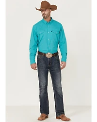 RANK 45® Men's Roughie Tech Long Sleeve Pearl Snap Western Shirt