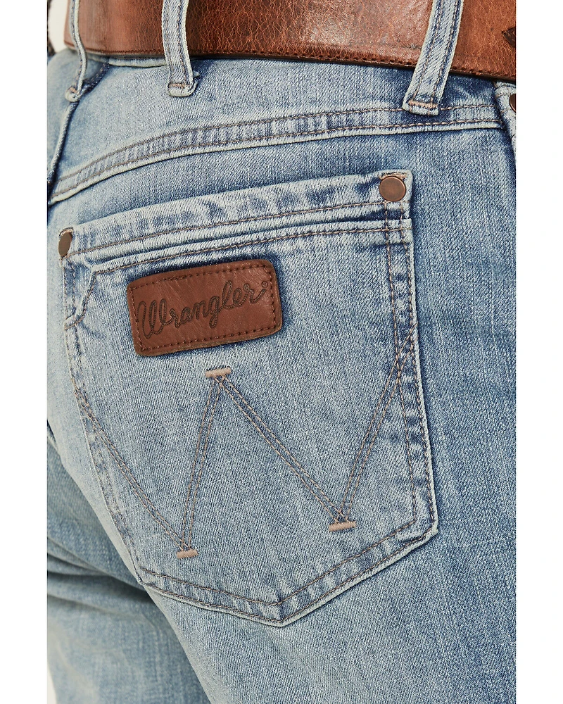 Wrangler Retro Men’s Jacksboro Light Wash Slim Straight Stretch Denim Jeans