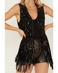 Wonderwest Women's Foiled Suede Vest