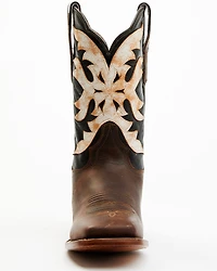 Dan Post Women's Sure Shot Embroidered Overlay Western Leather Boots - Broad Square Toe