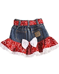 Kiddie Korral Toddler Girls' Cowgirl Boots Bandana Skirt Set - 2-6