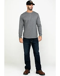 Hawx Men's Gray Logo Sleeve Long Work T-Shirt - Tall
