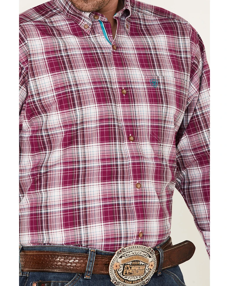 Ariat Men's Fosco Pro Stretch Plaid Button Down Western Shirt