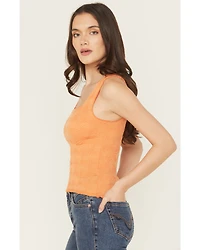 Rock & Roll Denim Women's Floral Jacquard Tank Top