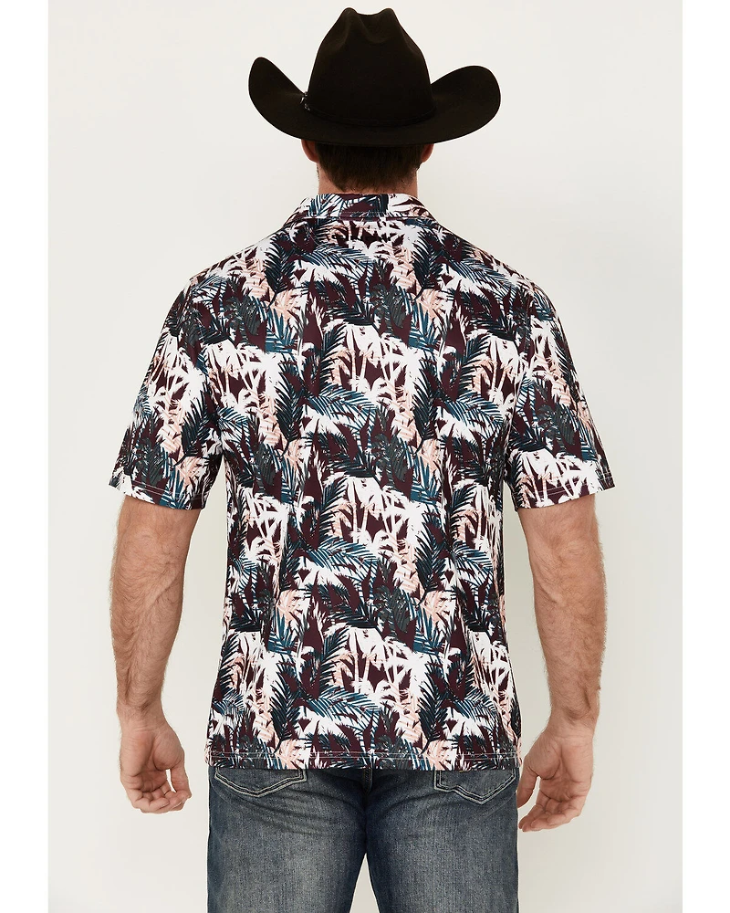 Cinch Men's ARENAFLEX® Palm Leaf Print Short Sleeve Performance Polo