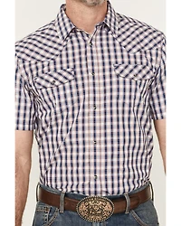 Gibson Trading Co Men's Pointed Arrow 2 Plaid Print Short Sleeve Snap Stretch Western Shirt