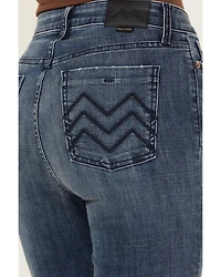 Mia and Moss Women's Kentucky Blues Medium Wash High Rise Flare Stretch Jeans