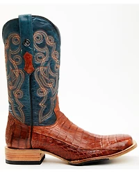 Tanner Mark Men's Exotic Caiman Belly Western Boots - Broad Square Toe