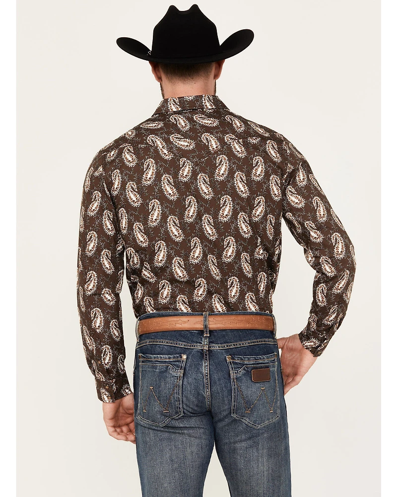 Cody James Men's Flea Market Paisley Print Long Sleeve Snap Western Shirt