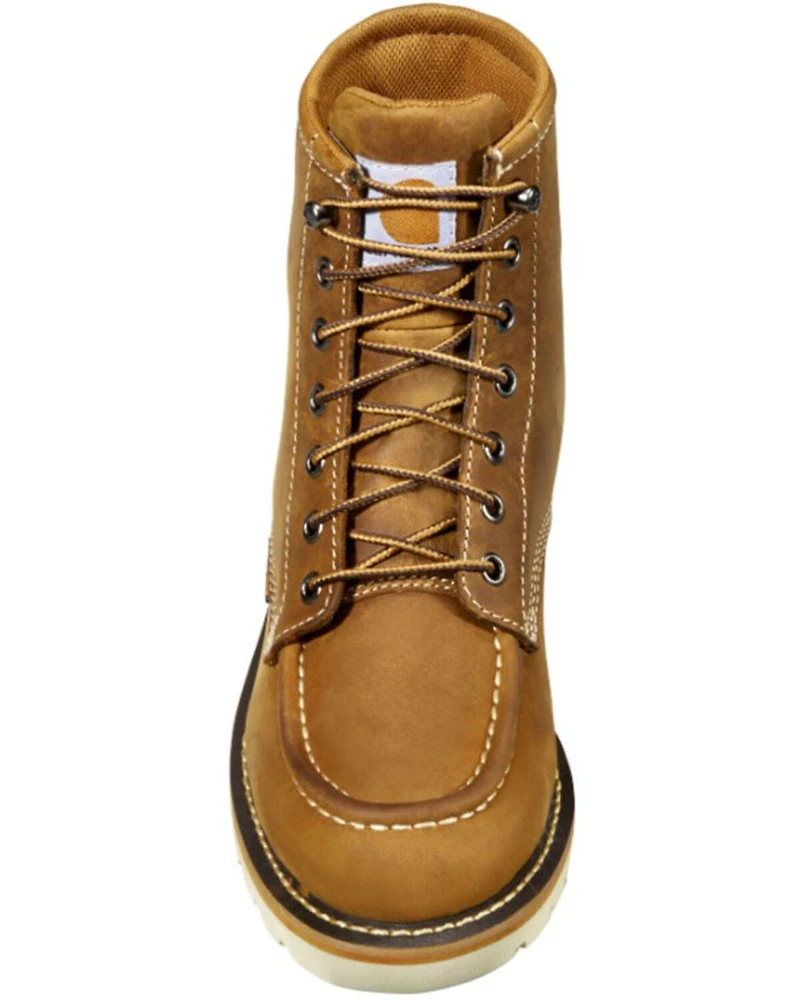 Carhartt Women's Brown Wedge Sole Waterproof Work Boots - Soft Toe