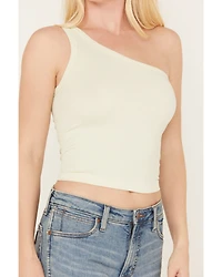 Fornia Women's Top One Shoulder Ribbed Cami