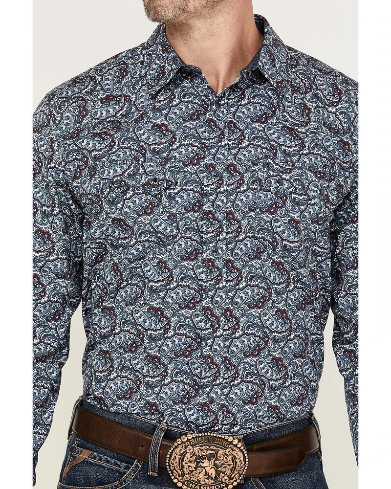 Cody James Men's Refresh Paisley Print Long Sleeve Snap Western Shirt