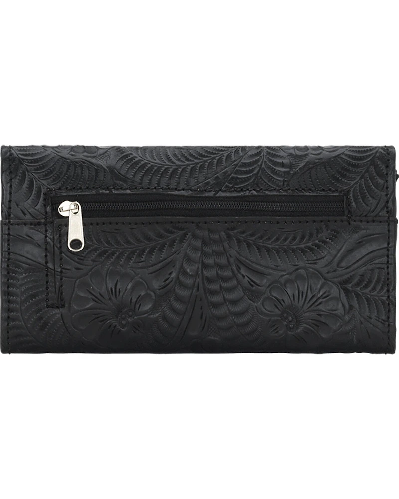 American West Women's Tri-Fold Wallet with Snap Closure