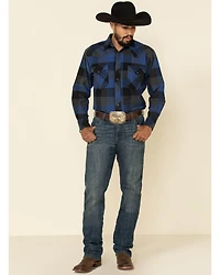 Resistol Men's Montreal Large Plaid Long Sleeve Western Shirt