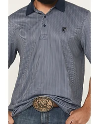 RANK 45® Men's Railroad Striped Short Sleeve Polo