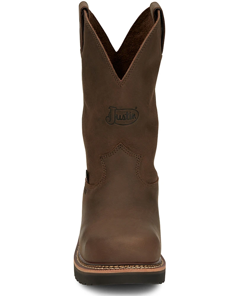 Justin Men's Carbide Pull-On Work Boots - Steel Toe
