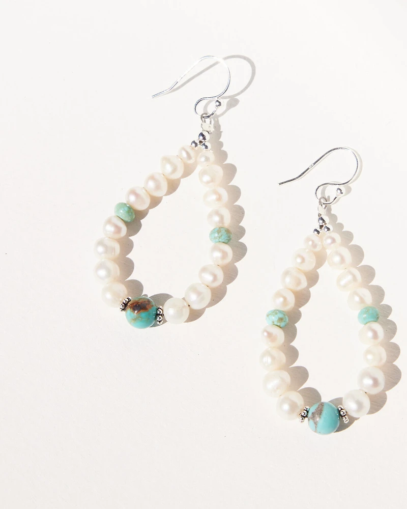 Paige Wallace Women's Pearl Loop Earrings