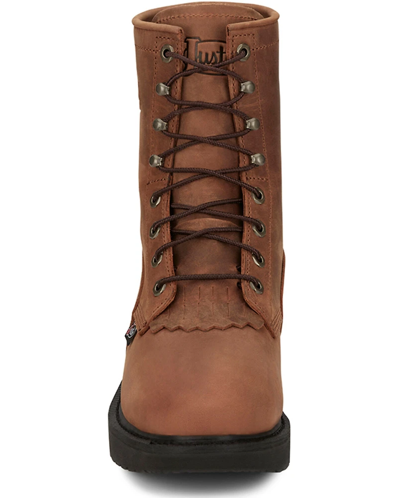 Justin Men's 8" Livestock Lace-Up Work Boots - Steel Toe