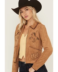 Idyllwind Women's Kileen Embroidered Faux Suede Jacket