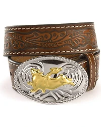 Nocona Boys' Floral Leather Belt