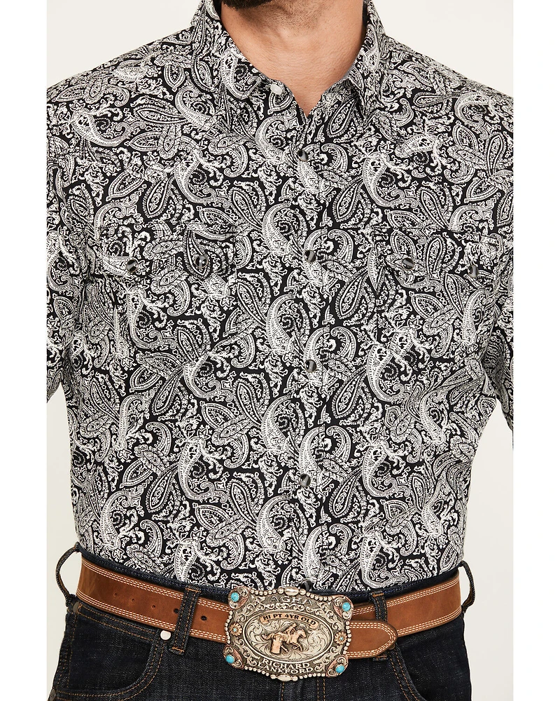 Cody James Men's Mamba Paisley Print Long Sleeve Western Snap Shirt - Tall
