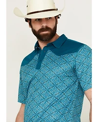 RANK 45® Men's Cameron Color Block Short Sleeve Polo Shirt