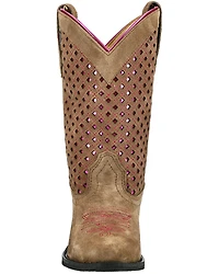 Smoky Mountain Little Girls' Magnolia Metallic Western Boots - Snip Toe