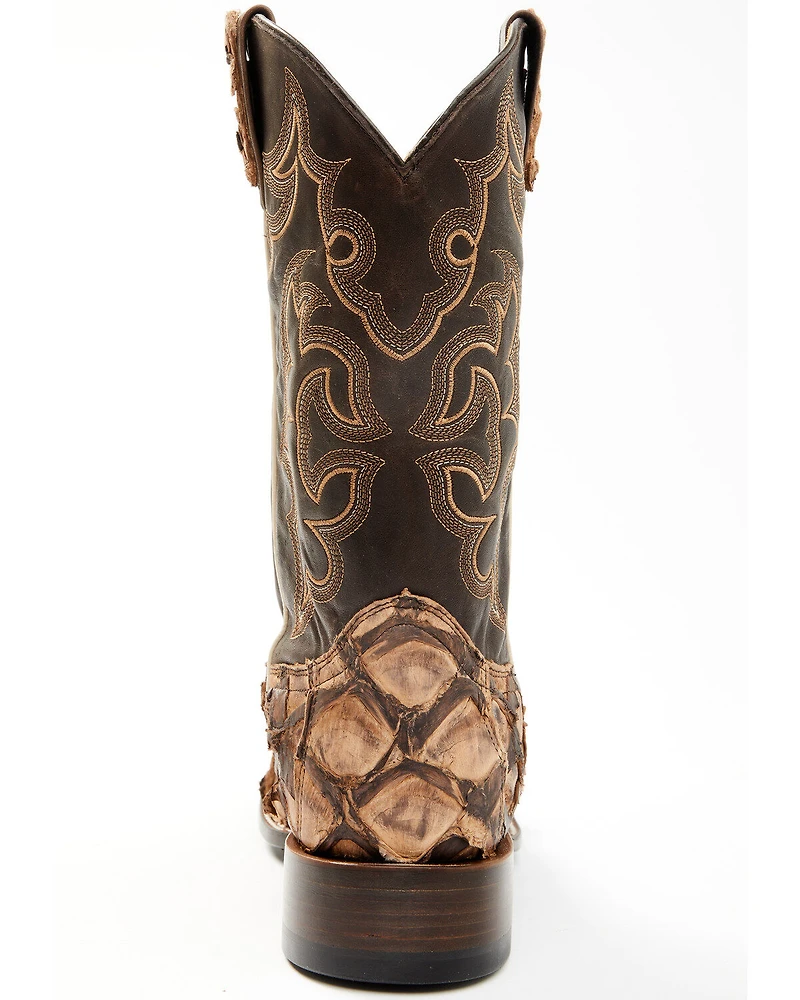 Cody James Men's Exotic Pirarucu Western Boots - Broad Square Toe