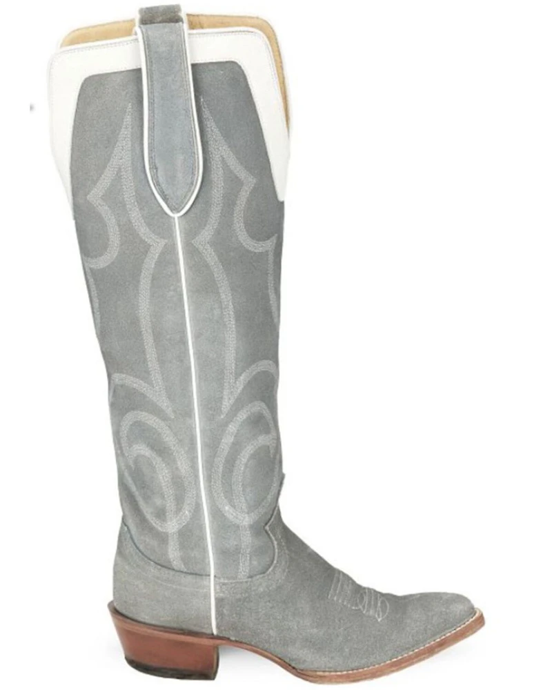 Justin Women's Verlie Vintage Suede Tall Western Boots - Snip Toe